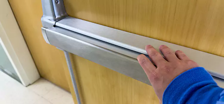 Installing a Push Bar on a Door Castaic